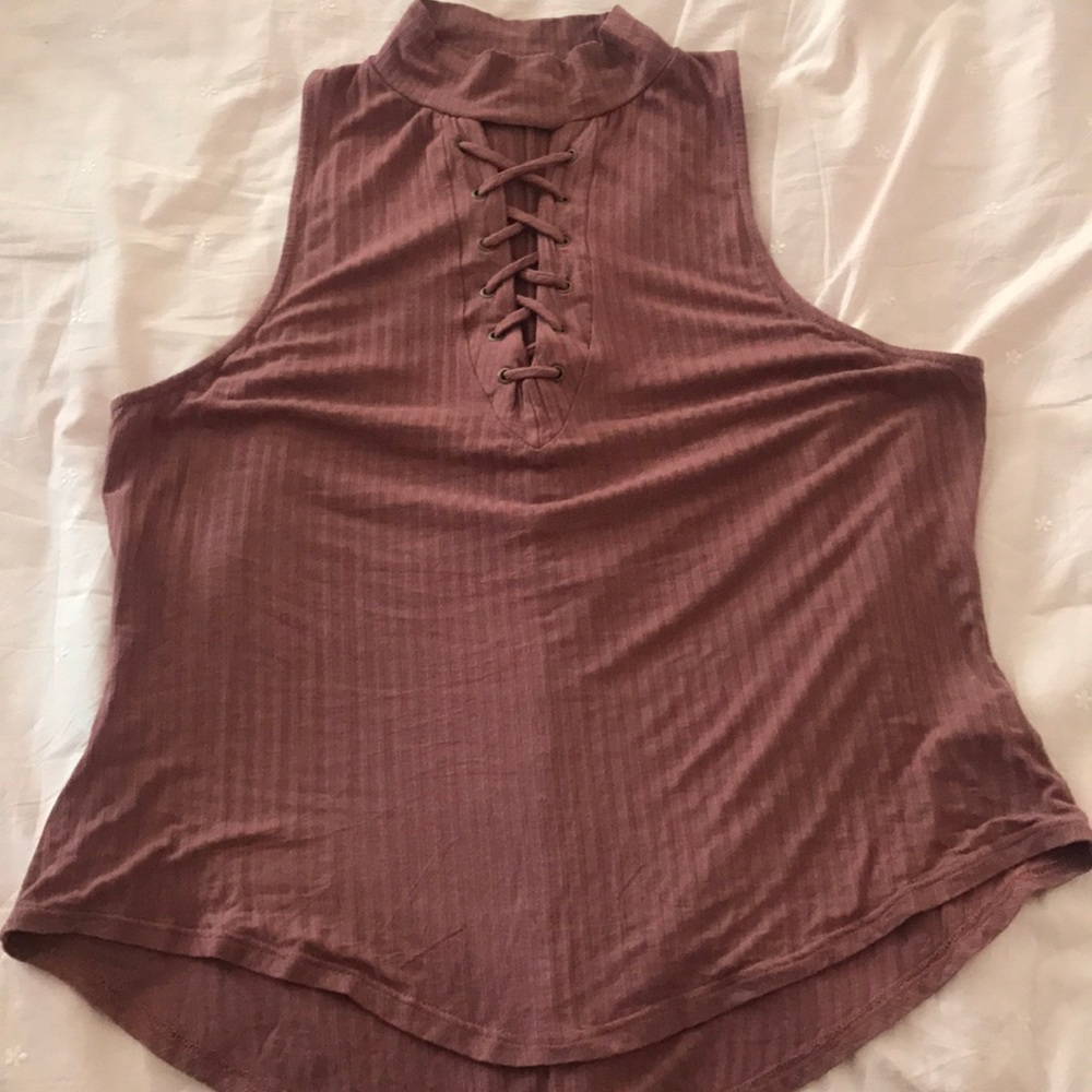 Plus size Charlotte Russe tie front top